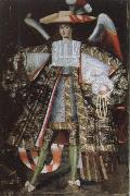 MASTER THOMAS de Coloswar angel holding a firearm oil on canvas